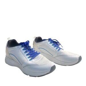 Easy Spirit Women's Scamper Lace-Up Walking Athletic Shoes In White Blue Size 10